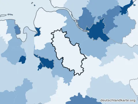 Vorschau: Bevölkerungsdichte vom Landkreis Rotenburg (Wümme)