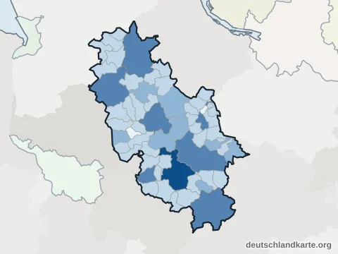Vorschau: Einwohnerkarte vom Landkreis Rotenburg (Wümme)