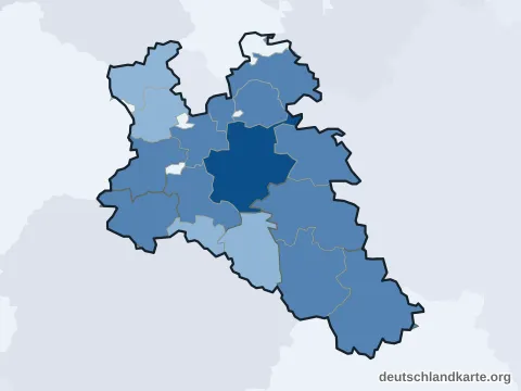 Vorschau: Einwohnerkarte vom Landkreis Roth
