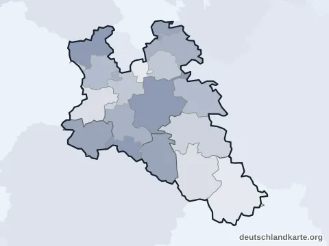 Vorschau: Ortskarte vom Landkreis Roth