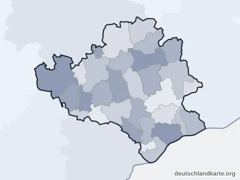Vorschau: Ortskarte vom Landkreis Rottal-Inn