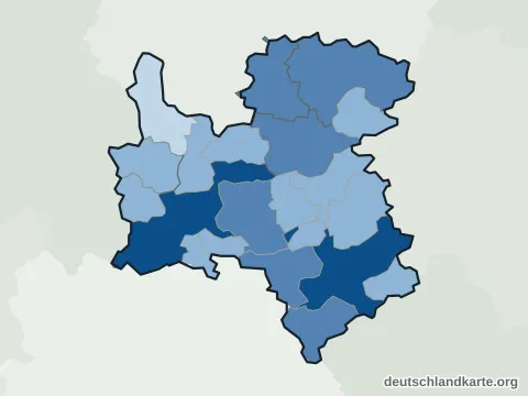 Vorschau: Einwohnerkarte vom Landkreis Rottweil
