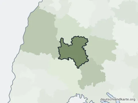 Vorschau: Nachbarkreiskarte vom Landkreis Rottweil