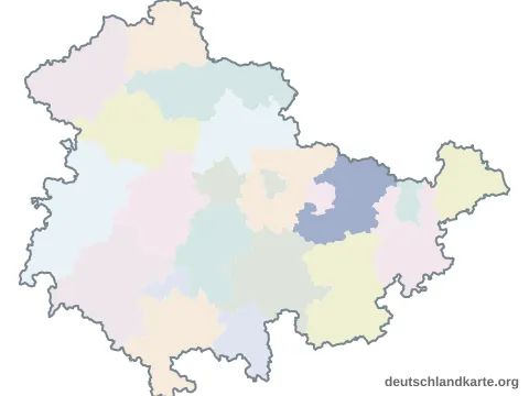 Vorschau: Karte im Bundesland vom Saale-Holzland-Kreis