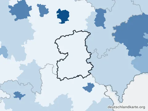 Vorschau: Bevölkerungsdichte vom Saale-Orla-Kreis