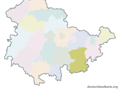 Karte: Saale-Orla-Kreis in Thüringen
