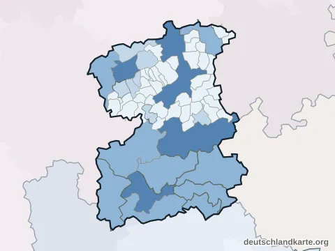 Vorschau: Einwohnerkarte vom Saale-Orla-Kreis