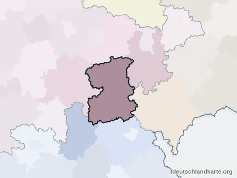 Vorschau: Nachbarkreiskarte vom Saale-Orla-Kreis