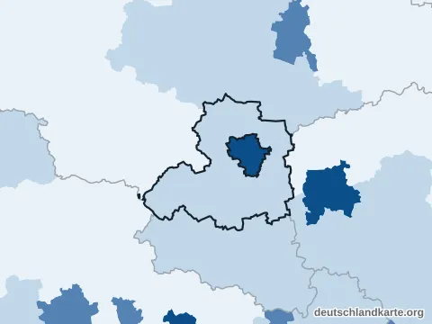 Vorschau: Bevölkerungsdichte vom Saalekreis