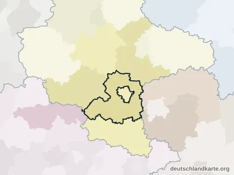 Vorschau: Nachbarkreiskarte vom Saalekreis