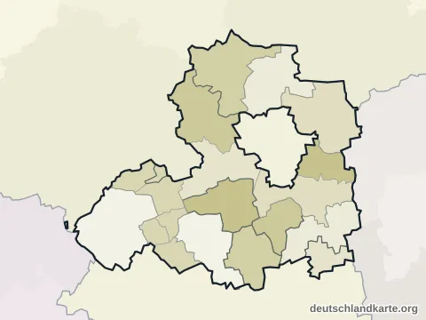 Vorschau: Verwaltungsgliederung vom Saalekreis