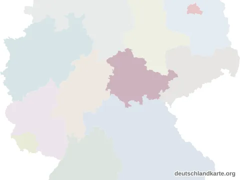 Vorschau: Lagekarte vom Landkreis Saalfeld-Rudolstadt