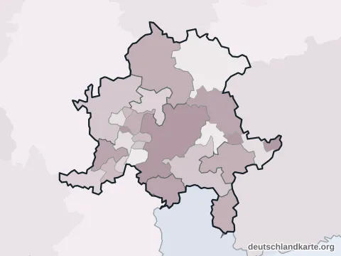 Vorschau: Ortskarte vom Landkreis Saalfeld-Rudolstadt