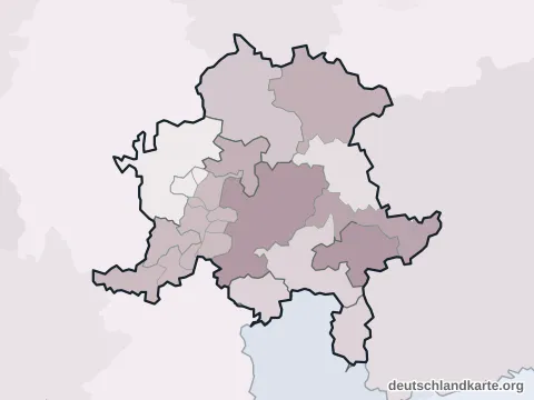 Vorschau: Verwaltungsgliederung vom Landkreis Saalfeld-Rudolstadt