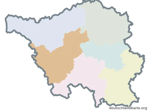 Vorschau: Karte im Bundesland vom Landkreis Saarlouis