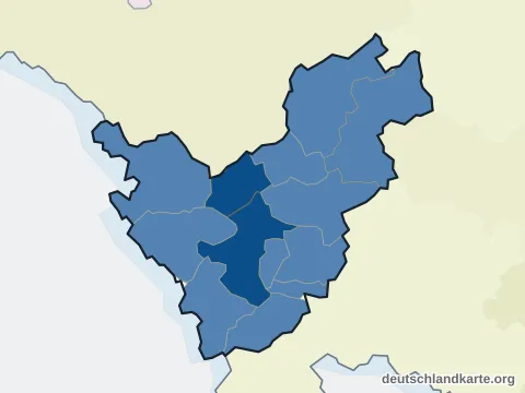 Vorschau: Einwohnerkarte vom Landkreis Saarlouis