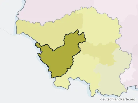 Vorschau: Nachbarkreiskarte vom Landkreis Saarlouis