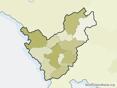 Vorschau: Ortskarte vom Landkreis Saarlouis
