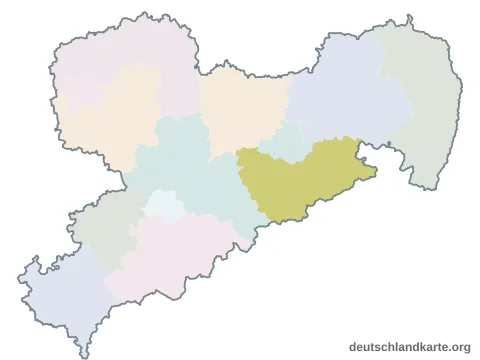 Karte: Landkreis Sächsische Schweiz-Osterzgebirge in Sachsen