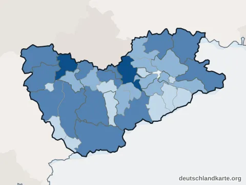 Vorschau: Einwohnerkarte vom Landkreis Sächsische Schweiz-Osterzgebirge