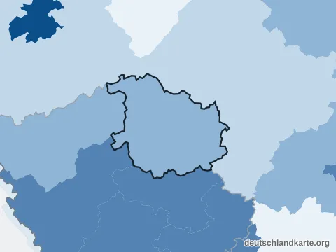 Vorschau: Bevölkerungsdichte vom Landkreis St. Wendel