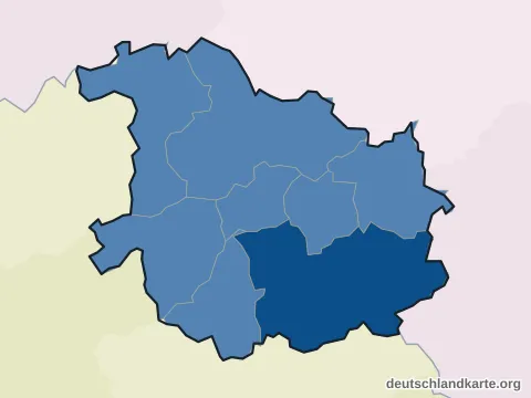 Vorschau: Einwohnerkarte vom Landkreis St. Wendel
