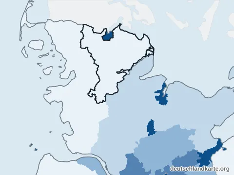 Vorschau: Bevölkerungsdichte vom Kreis Schleswig-Flensburg