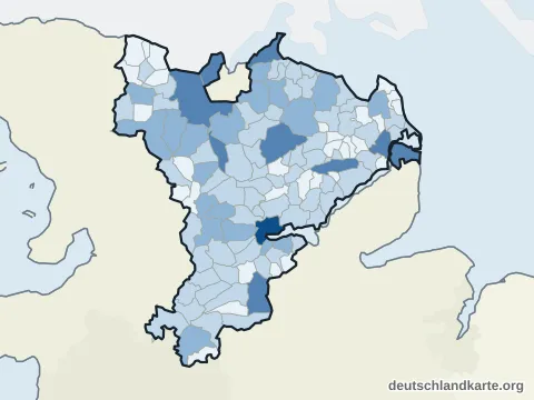 Vorschau: Einwohnerkarte vom Kreis Schleswig-Flensburg