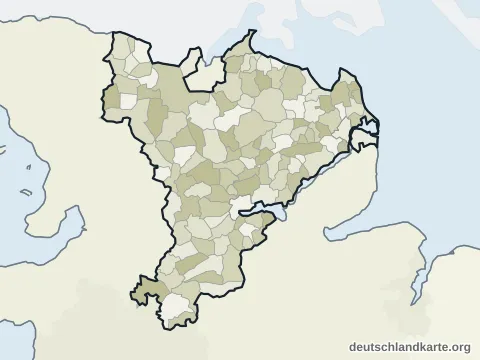 Vorschau: Ortskarte vom Kreis Schleswig-Flensburg