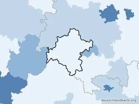 Vorschau: Bevölkerungsdichte vom Landkreis Schmalkalden-Meiningen