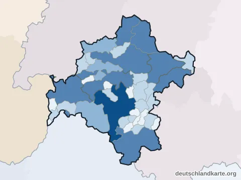 Vorschau: Einwohnerkarte vom Landkreis Schmalkalden-Meiningen