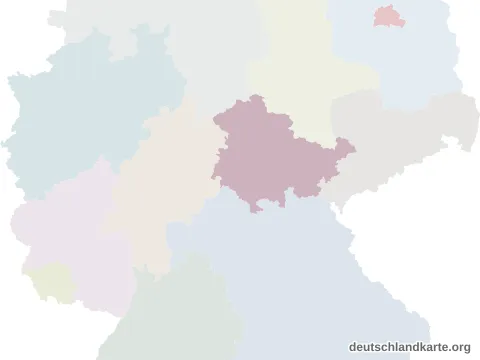 Vorschau: Lagekarte vom Landkreis Schmalkalden-Meiningen