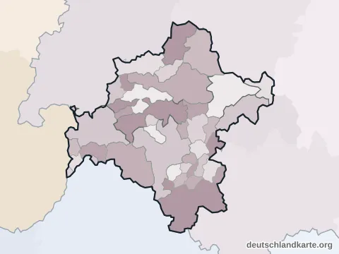 Vorschau: Ortskarte vom Landkreis Schmalkalden-Meiningen
