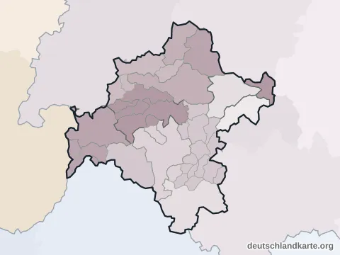 Vorschau: Verwaltungsgliederung vom Landkreis Schmalkalden-Meiningen