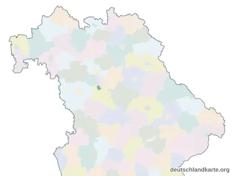 Vorschau: Karte im Bundesland von der kreisfreien Stadt Schwabach