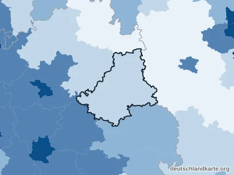 Vorschau: Bevölkerungsdichte vom Landkreis Schwäbisch Hall