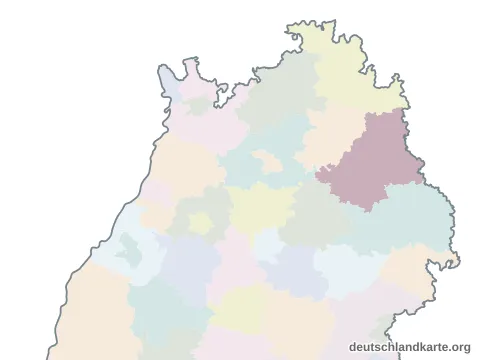Vorschau: Karte im Bundesland vom Landkreis Schwäbisch Hall