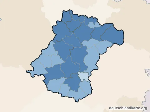 Vorschau: Einwohnerkarte vom Schwalm-Eder-Kreis