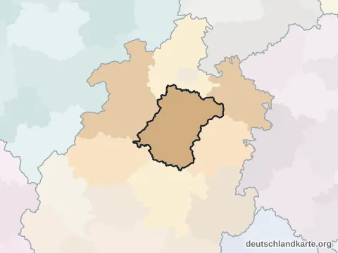 Vorschau: Nachbarkreiskarte vom Schwalm-Eder-Kreis