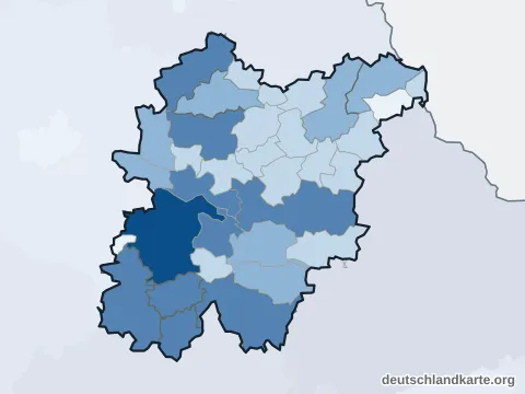 Vorschau: Einwohnerkarte vom Landkreis Schwandorf