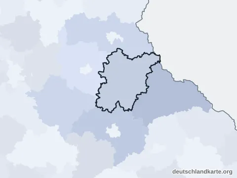 Vorschau: Nachbarkreiskarte vom Landkreis Schwandorf