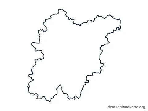 Vorschau: Umrisskarte vom Landkreis Schwandorf