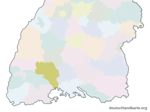 Karte: Schwarzwald-Baar-Kreis in Baden-Württemberg