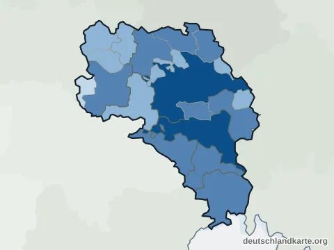 Vorschau: Einwohnerkarte vom Schwarzwald-Baar-Kreis