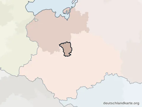 Vorschau: Nachbarkreiskarte von der kreisfreien Stadt Schwerin