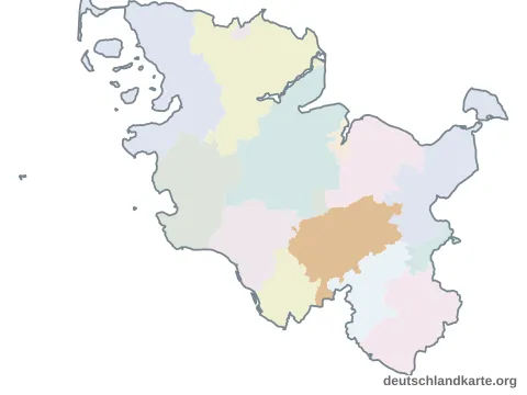 Vorschau: Karte im Bundesland vom Kreis Segeberg