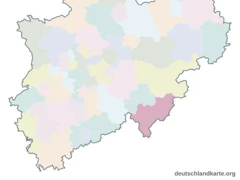Karte: Kreis Siegen-Wittgenstein in Nordrhein-Westfalen