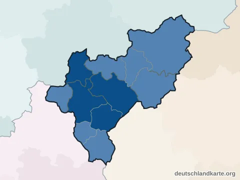 Vorschau: Einwohnerkarte vom Kreis Siegen-Wittgenstein