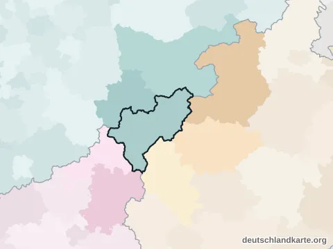 Vorschau: Nachbarkreiskarte vom Kreis Siegen-Wittgenstein