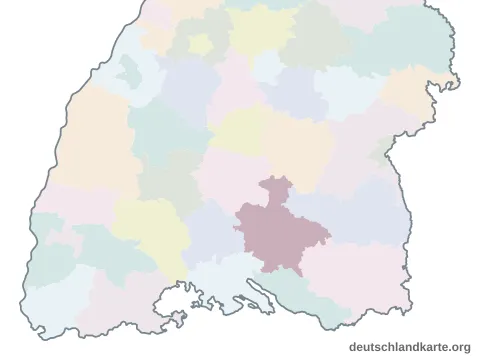 Vorschau: Karte im Bundesland vom Landkreis Sigmaringen